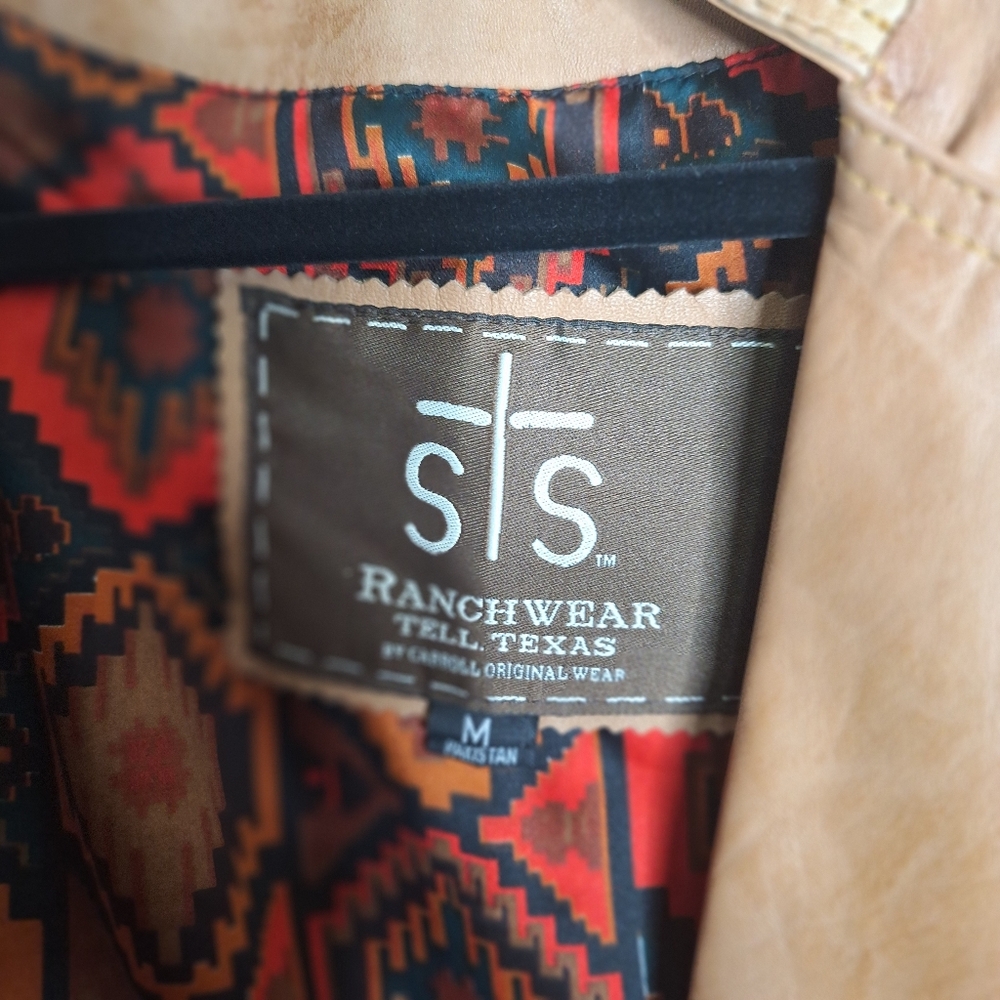 STS Ranchwear Tan Leather Moto Jacket - Picture 5 of 6